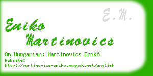 eniko martinovics business card